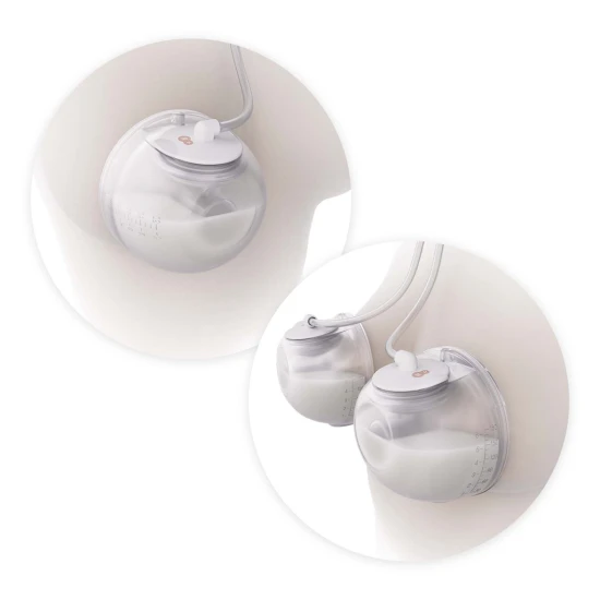 Odsávačka materského mlieka Double Hands-free Gentle Flow Gold Kinderkraft KEGEFL00GLD0000