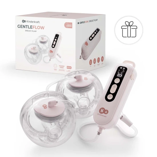 Odsávačka materského mlieka Double Hands-free Gentle Flow Pink Kinderkraft KEGEFL00PNK0000