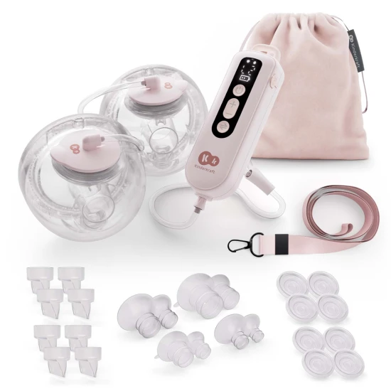Odsávačka materského mlieka Double Hands-free Gentle Flow Pink Kinderkraft KEGEFL00PNK0000