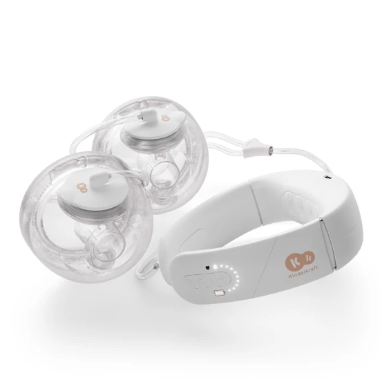 Odsávačka materského mlieka s funkciou ohrevu krku Double Hands-free Gentleneste Kinderkraft KEGENE00GLD0000