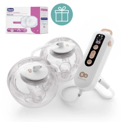 Odsávačka mlieka Double Hands-free Gentle Flow Gold + CHICCO Vložky do podprsenky 30ks
