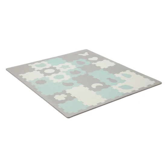 Podložka penová puzzle Luno Shapes 185 x 165 cm Mint, 30ks, Premium Kinderkraft KPLUSH00MIN0000