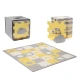 Podložka penová puzzle Luno Shapes 185 x 165 cm Yellow, 30ks, Premium Kinderkraft KPLUSH00YEL0000