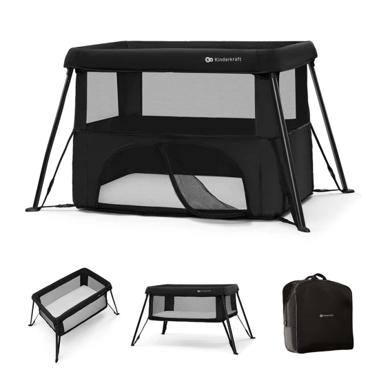 Postieľka cestovná Cami Black Kinderkraft KLCAMI00BLK0000