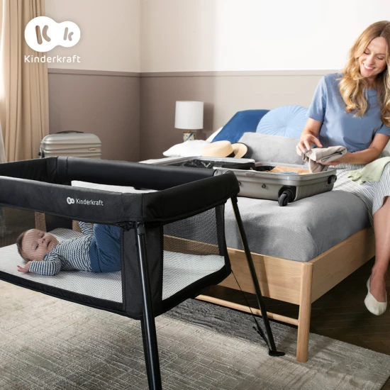 Postieľka cestovná Cami Black Kinderkraft KLCAMI00BLK0000