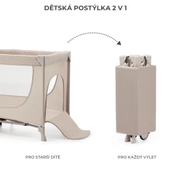 Postieľka cestovná Joy 2 Beige
