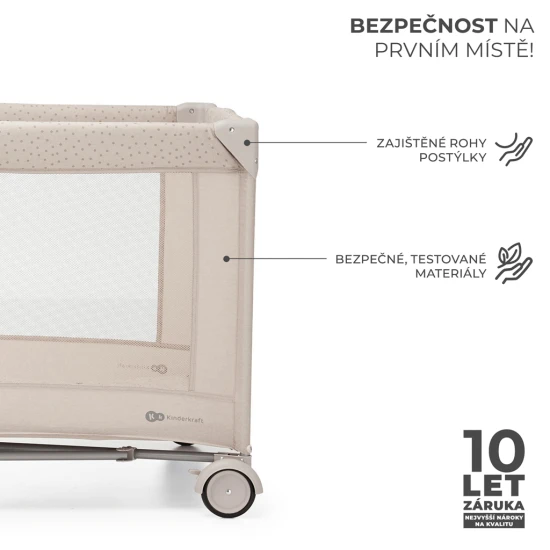 Postieľka cestovná Joy 2 Beige Kinderkraft KLJOY02BEG00000