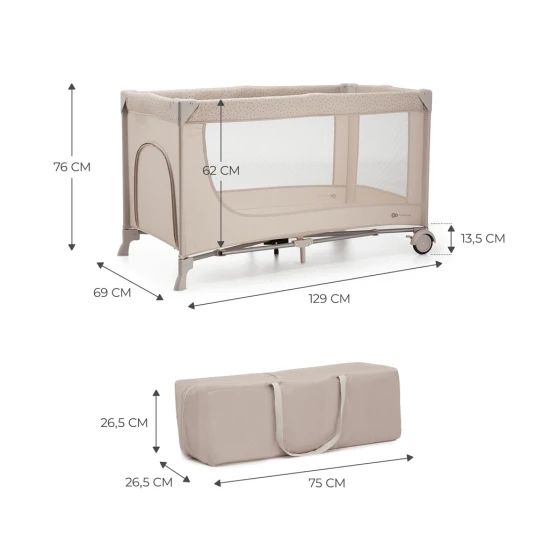 Postieľka cestovná Joy 2 Beige Kinderkraft KLJOY02BEG00000