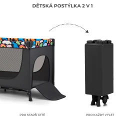 Postieľka cestovná Joy 2 Happy shapes