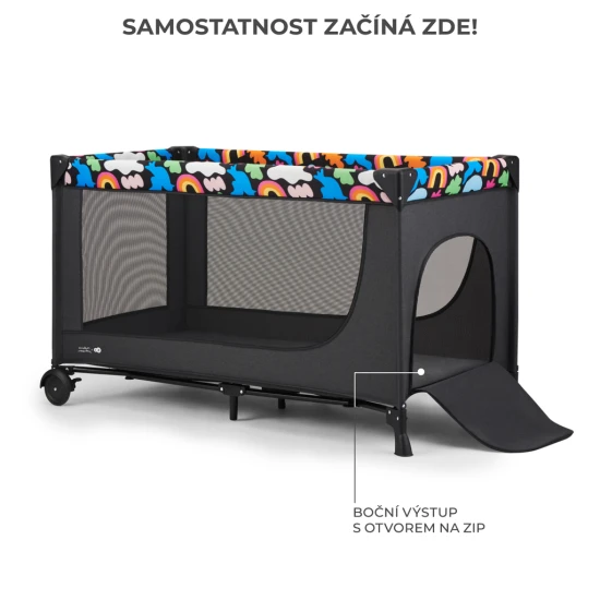 Postieľka cestovná Joy 2 Happy shapes Kinderkraft KLJOY02HAP0000