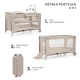 Postieľka cestovná Joy 2 s doplnkami Beige Kinderkraft KLJOY02BEG000AC