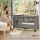 Postieľka cestovná Joy 2 s doplnkami Dark grey Kinderkraft KLJOY02DGR000AC