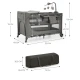 Postieľka cestovná Joy 2 s doplnkami Dark grey Kinderkraft KLJOY02DGR000AC