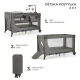 Postieľka cestovná Joy 2 s doplnkami Dark grey Kinderkraft KLJOY02DGR000AC