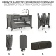 Postieľka cestovná Joy 2 s doplnkami Dark grey Kinderkraft KLJOY02DGR000AC