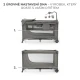 Postieľka cestovná Joy 2 s doplnkami Dark grey Kinderkraft KLJOY02DGR000AC