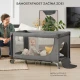 Postieľka cestovná Joy 2 s doplnkami Dark grey Kinderkraft KLJOY02DGR000AC