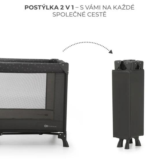 Postieľka cestovná Joy Light grey Kinderkraft KLJOYLIGRY00000
