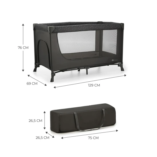 Postieľka cestovná Joy Light grey Kinderkraft KLJOYLIGRY00000