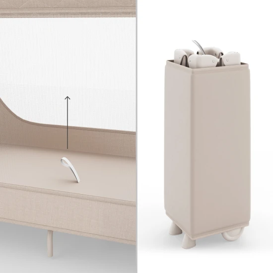 Postieľka cestovná Leody Up Beige s príslušenstvom Kinderkraft KCLEODUPBEG00AC