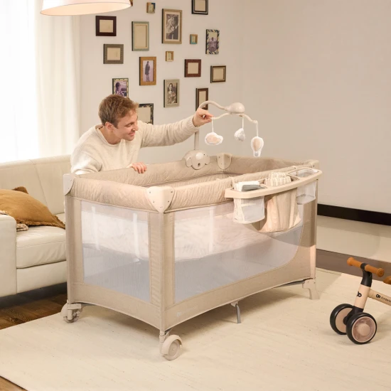 Postieľka cestovná Leody Up Beige Kinderkraft KCLEODUPBEG0000
