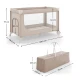 Postieľka cestovná Leody Up Beige Kinderkraft KCLEODUPBEG0000