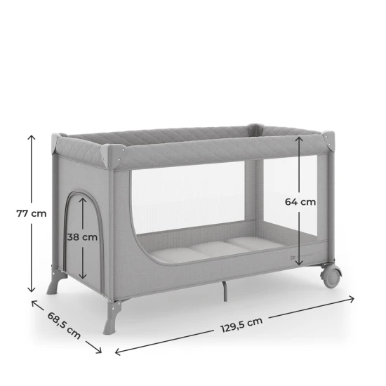 Postieľka cestovná Leody Up Grey Kinderkraft KCLEODUPGRY0000