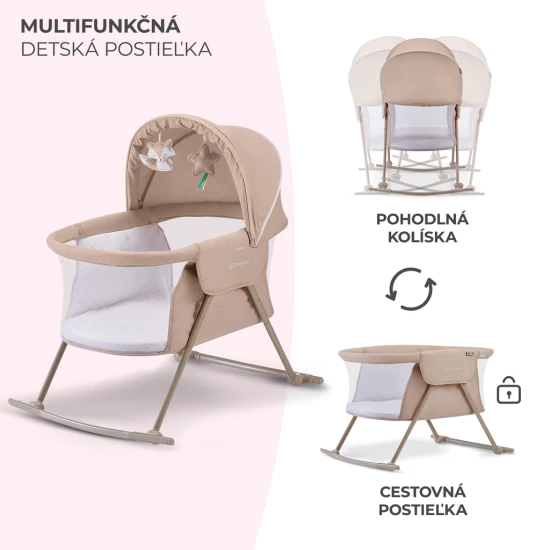 Postieľka detská 3v1 Lovi Beige Kinderkraft KKLLOVIBEG0000