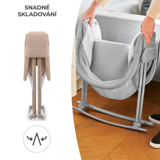Postieľka detská 3v1 Lovi Beige Kinderkraft KKLLOVIBEG0000