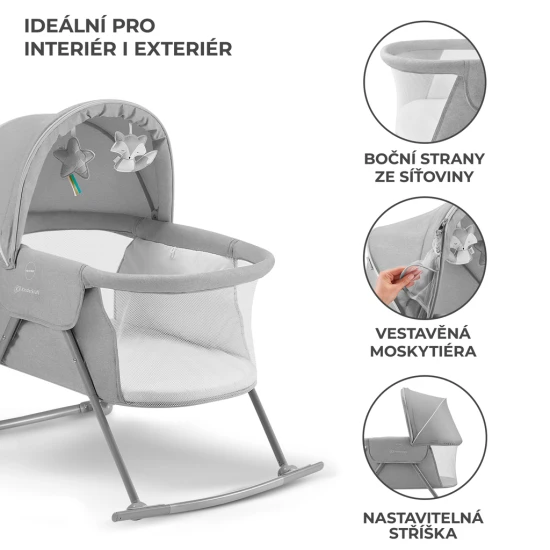 Postieľka detská 3v1 Lovi Gray Kinderkraft KKLLOVIGRY0000