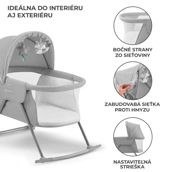 Postieľka detská 3v1 Lovi Gray Kinderkraft KKLLOVIGRY0000
