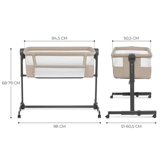 Postieľka detská polohovateľná Nestee Up2 Beige Kinderkraft KLNEE002BEG0000