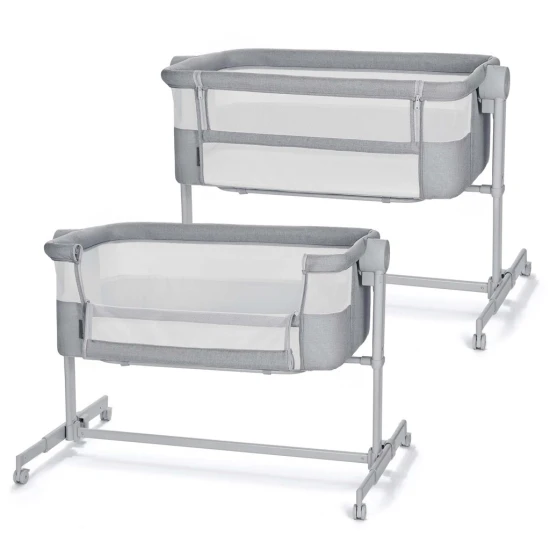 Postieľka detská polohovateľná Nestee Up2 Full Light Grey Kinderkraft KLNEE002LGRF000