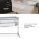 Postieľka detská polohovateľná Nestee Up2 Full Light Grey Kinderkraft KLNEE002LGRF000