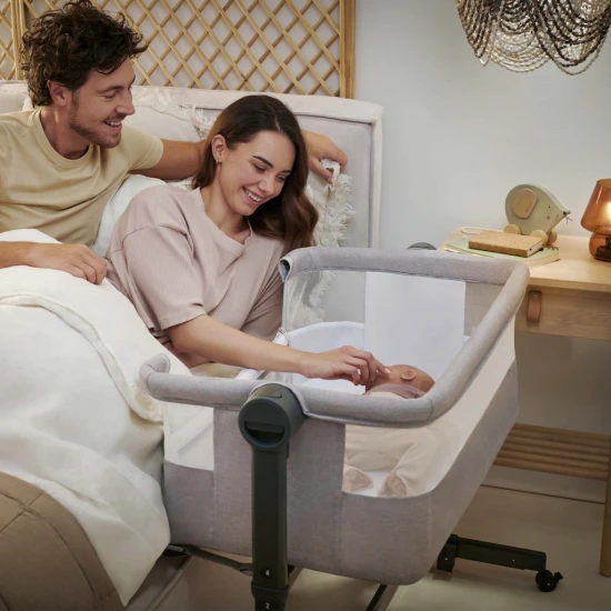 Postieľka detská polohovateľná Nestee Up2 Full Light Grey Kinderkraft KLNEE002LGRF000