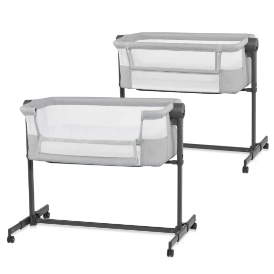 Postieľka detská polohovateľná Nestee Up2 Light Grey Kinderkraft KLNEE002LGR0000