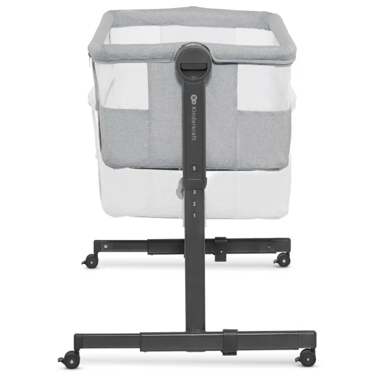 Postieľka detská polohovateľná Nestee Up2 Light Grey Kinderkraft KLNEE002LGR0000