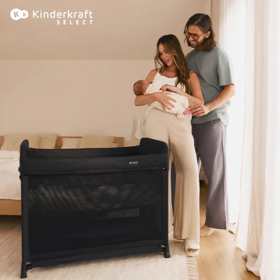 SELECT Postieľka cestovná Moon Dream Black Kinderkraft KLMODR00BLK3000