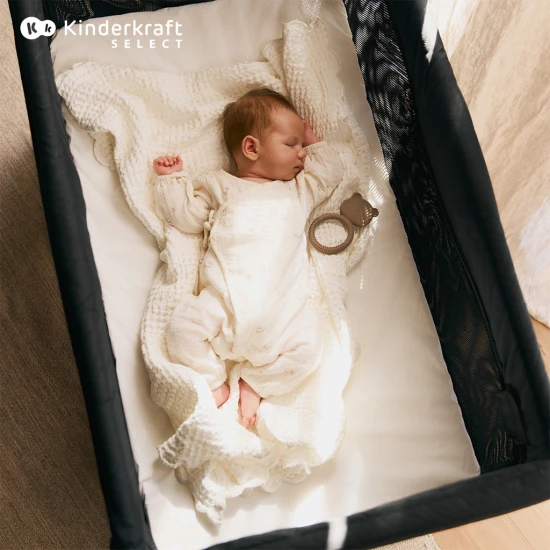 SELECT Postieľka cestovná Moon Dream Black Kinderkraft KLMODR00BLK3000