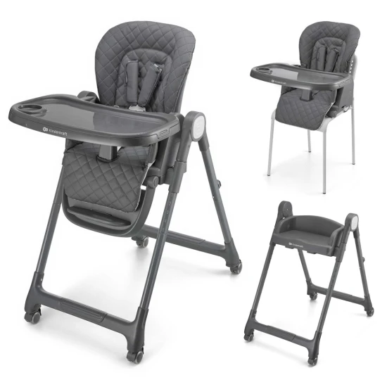 Stolička jedálenská 3v1 Tulo Grey Kinderkraft KHTULO00GRY0000