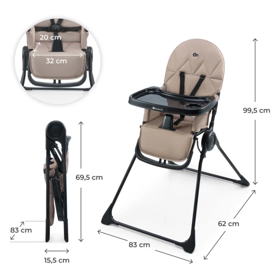 Stolička jedálenská Binci Beige Kinderkraft KHBINC00BEG0000
