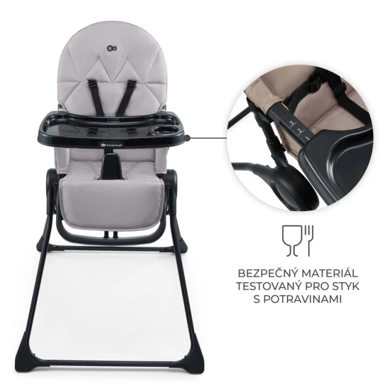 Stolička jedálenská Binci Grey Kinderkraft KHBINC00GRY0000