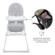 Stolička jedálenská Binci Light Grey Kinderkraft KHBINC00LGR0000