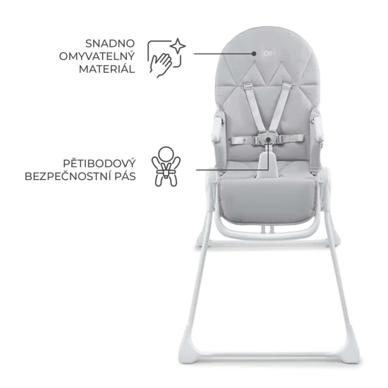 Stolička jedálenská Binci Light Grey Kinderkraft KHBINC00LGR0000