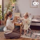 Stolička jedálenská Dinnly 2v1 Beige Kinderkraft KHDINN00BEG0000