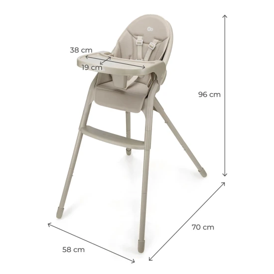 Stolička jedálenská Dinnly 2v1 Beige Kinderkraft KHDINN00BEG0000