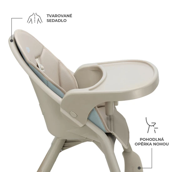 Stolička jedálenská Dinnly 2v1 Beige Kinderkraft KHDINN00BEG0000