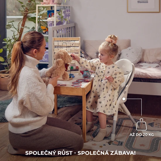 Stolička jedálenská Dinnly 2v1 Beige Kinderkraft KHDINN00BEG0000