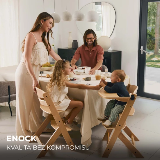 Stolička jedálenská Enock Black Kinderkraft KHENOC00BLK0000