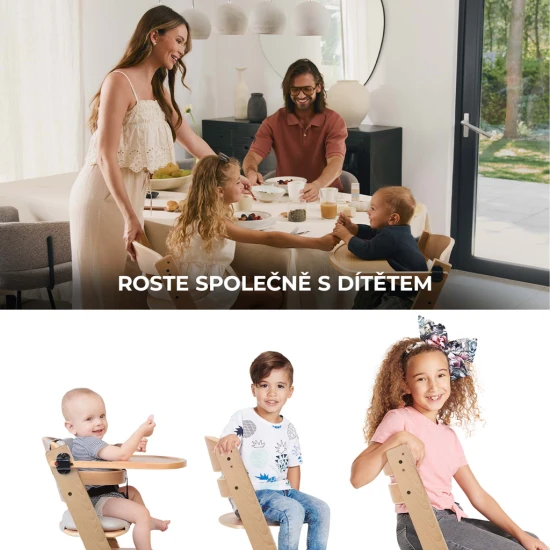 Stolička jedálenská Enock Black Kinderkraft KHENOC00BLK0000